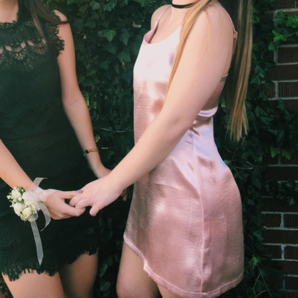 PINK SILK DRESS💘